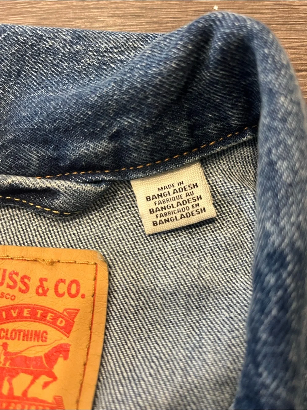 Levi's Vintage Style Blue Denim Trucker Jacket